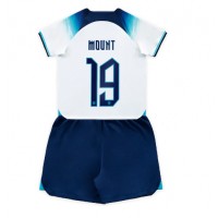England Mason Mount #19 Hjemmebanesæt Børn VM 2022 Kortærmet (+ Korte bukser)